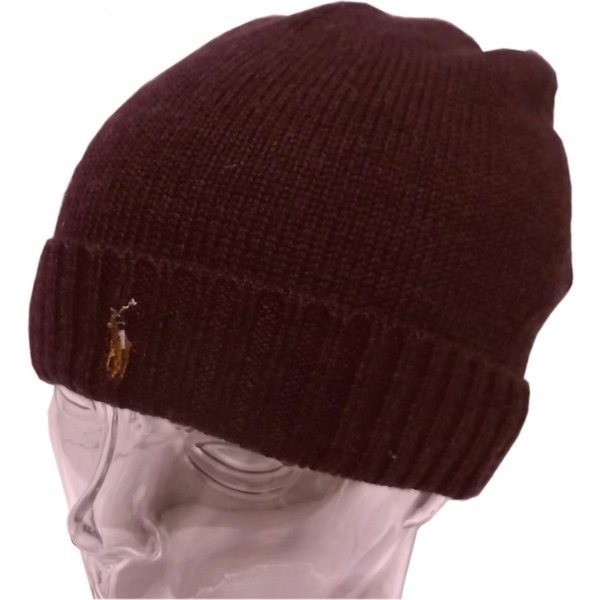 ニットキャップ ワンポイント ニット帽 マルーン PR4-077