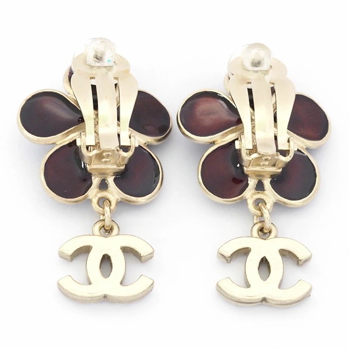 【美品】シャネル ココマーク フラワーモチーフ クリップタイプ ラインストーン フェイクパール【イヤリング】 【美品】シャネル ココマーク フラワーモチーフ クリップタイプ ラインストーン フェイクパール【イヤリング】