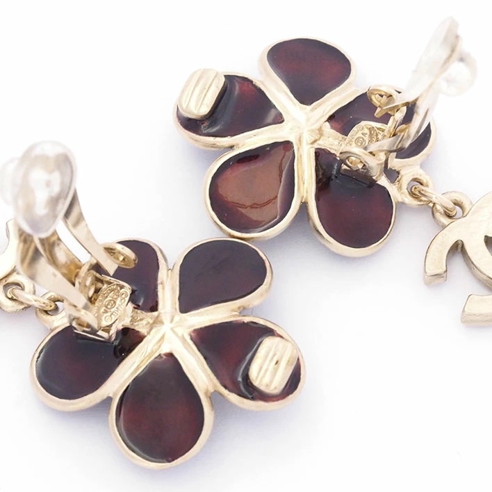 【美品】シャネル ココマーク フラワーモチーフ クリップタイプ ラインストーン フェイクパール【イヤリング】 【美品】シャネル ココマーク フラワーモチーフ クリップタイプ ラインストーン フェイクパール【イヤリング】