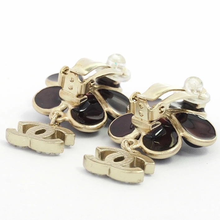 【美品】シャネル ココマーク フラワーモチーフ クリップタイプ ラインストーン フェイクパール【イヤリング】 【美品】シャネル ココマーク フラワーモチーフ クリップタイプ ラインストーン フェイクパール【イヤリング】