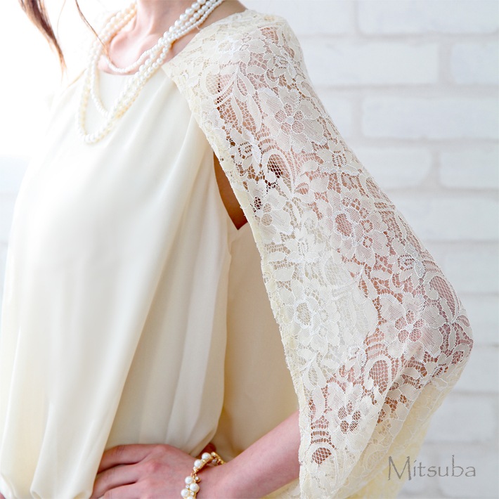 【送料無料国内発送】レースケープパンツドレスドレス パーティドレス セットアップ　セパレート パー