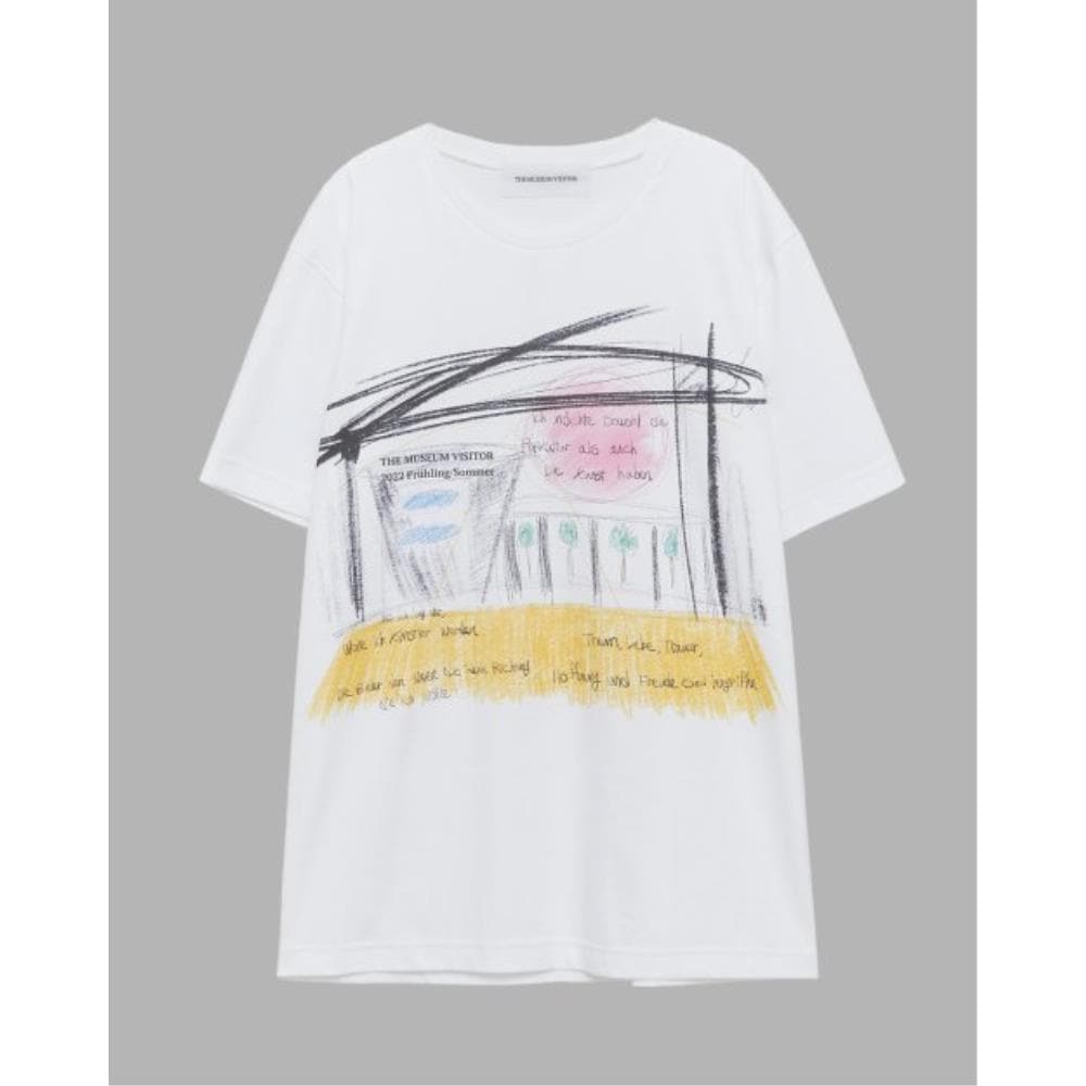 THE MUSEUM VISITOR SKETCH TSHIRTS WHITE 07887 THE MUSEUM VISITOR SKETCH TSHIRTS WHITE 07887