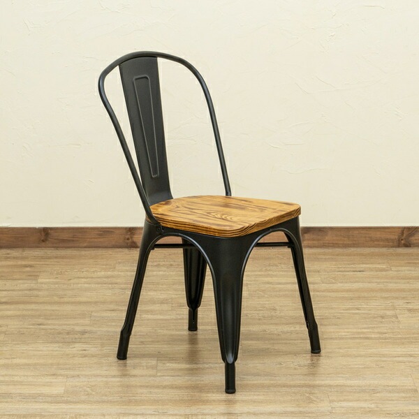 ヴィンテージチェア 2脚セット シルバー 完成品 スタッキング可