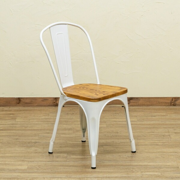 ヴィンテージチェア 2脚セット シルバー 完成品 スタッキング可