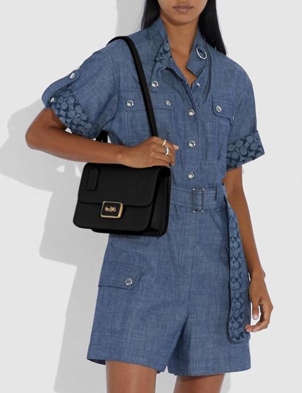 ALIE Shoulder Bag Black soft Pebbled Leather 3928 ALIE Shoulder Bag Black soft Pebbled Leather 3928