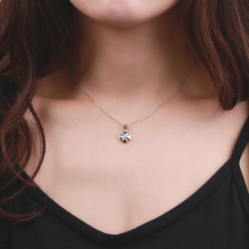 S925 クローバー 四つ葉 ネックレス [fhns032-silver]