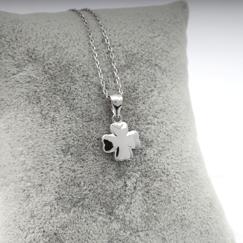 S925 クローバー 四つ葉 ネックレス [fhns032-silver]