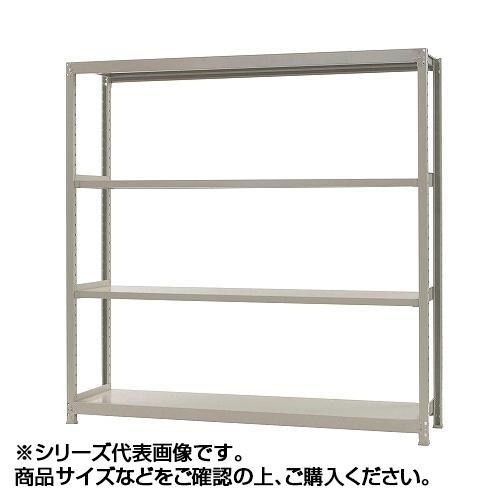 軽中量ラック 耐荷重150kgタイプ 単体 間口1200×奥行600×高さ2400mm 4段 アイボリー