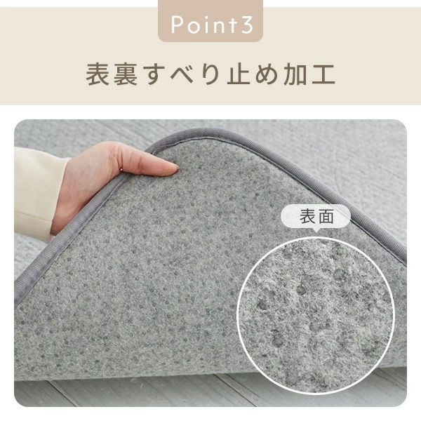 防音マット ラグ カーペット アンダーラグ ゆかもふ 20mm厚 2畳 170×170cm 滑り止め 防音 洗える 防音等級特級 ホットカーペット対応 下敷き すべり止め 床暖房対応 ゆかモフ