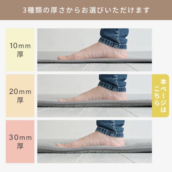 防音マット ラグ カーペット アンダーラグ ゆかもふ 20mm厚 2畳 170×170cm 滑り止め 防音 洗える 防音等級特級 ホットカーペット対応 下敷き すべり止め 床暖房対応 ゆかモフ