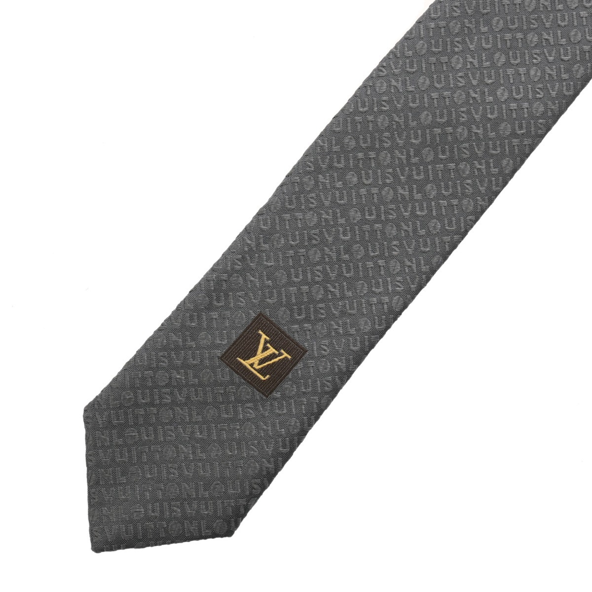 ロゴ グレー メンズ シルク100% ネクタイ Aランク 中古 銀蔵 ロゴ グレー メンズ シルク100% ネクタイ Aランク 中古 銀蔵