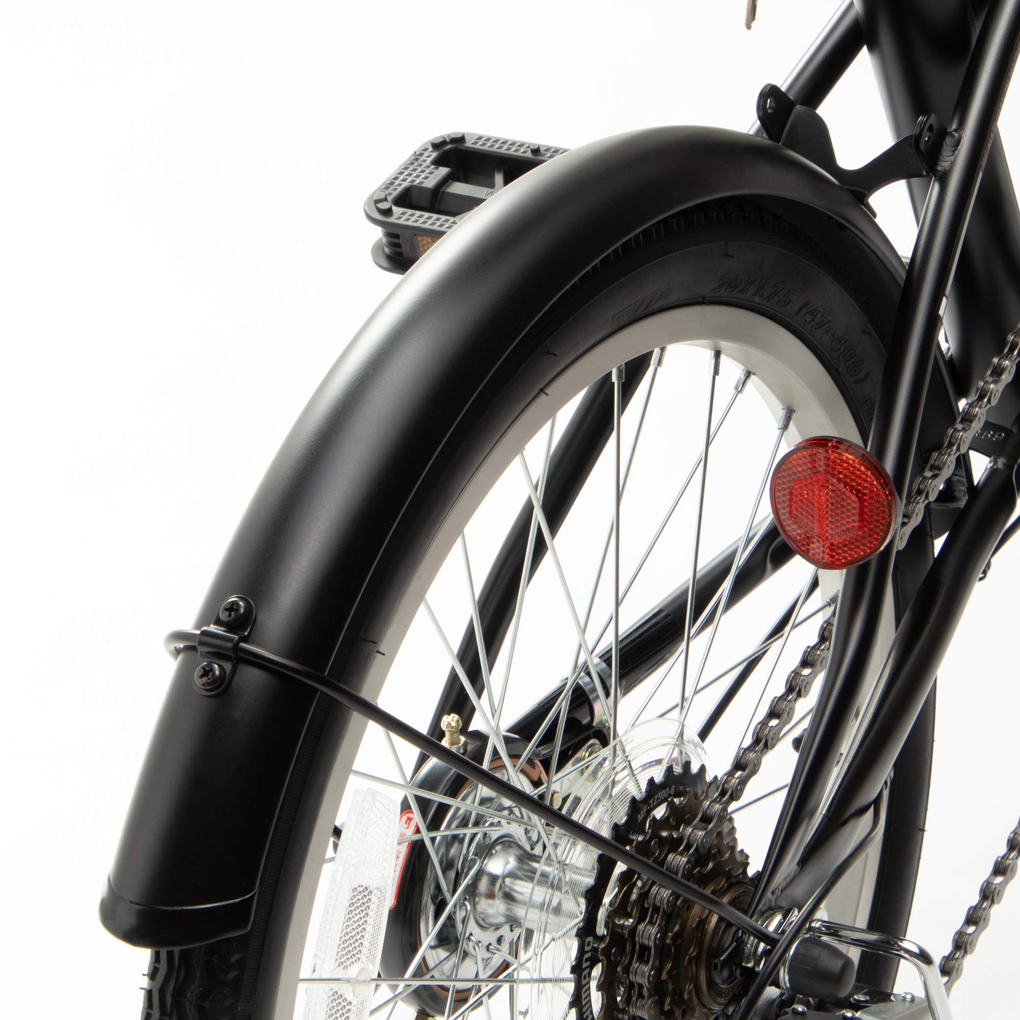 キャプテンスタッグ(CAPTAIN STAG) Oricle オリクル 20インチ 折りたたみ自転車 [シマノ6段変速/バッテリーライト/ワイヤー錠/前後泥よけ] 標準装備 FDB206 【マットブラ