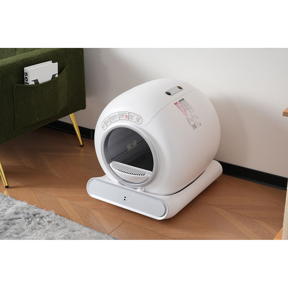 自動ネコトイレ 猫 トイレ 猫用 猫トイレ 自動 清掃 重量センサー 安全 多頭飼い 大容量 留守番 脱臭 猫砂 掃除 飛び散り防止 スマホ アプリ 遠隔操作 ペット 家電 お手入れ簡単 静音 おしゃ