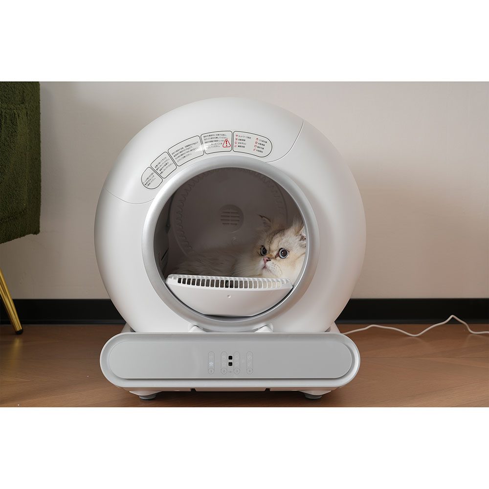 自動ネコトイレ 猫 トイレ 猫用 猫トイレ 自動 清掃 重量センサー 安全 多頭飼い 大容量 留守番 脱臭 猫砂 掃除 飛び散り防止 スマホ アプリ 遠隔操作 ペット 家電 お手入れ簡単 静音 おしゃ