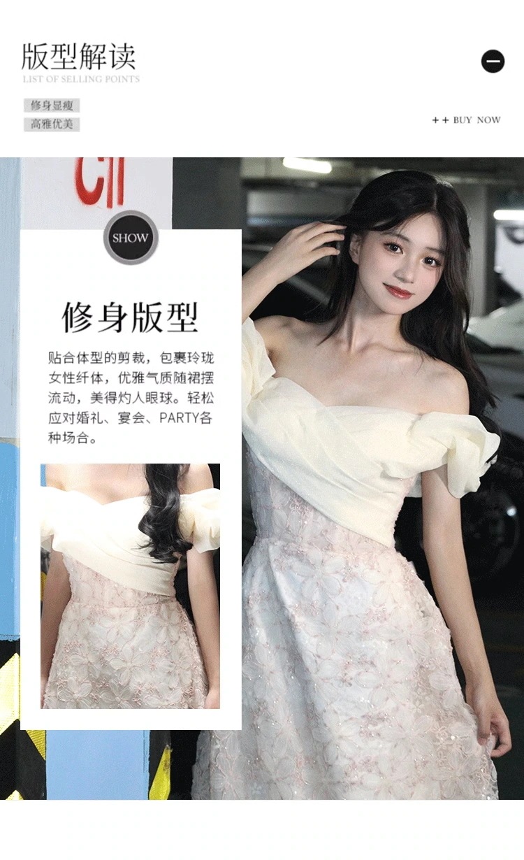 ドレス2025ハイエンドバースデープリンセススタイルホストアート試験大人のドレス