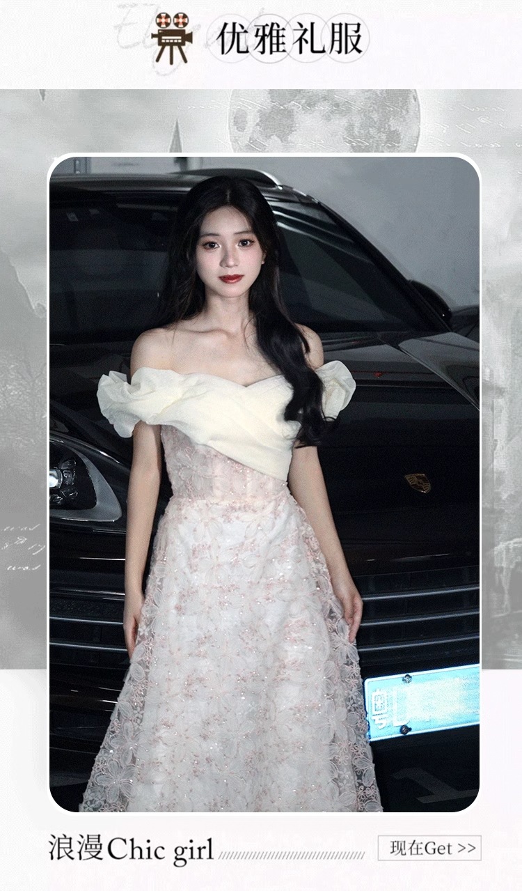 ドレス2025ハイエンドバースデープリンセススタイルホストアート試験大人のドレス