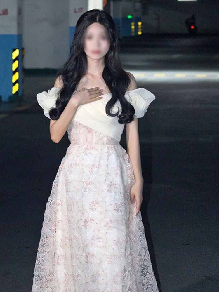 ドレス2025ハイエンドバースデープリンセススタイルホストアート試験大人のドレス