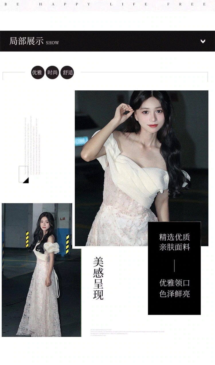 ドレス2025ハイエンドバースデープリンセススタイルホストアート試験大人のドレス