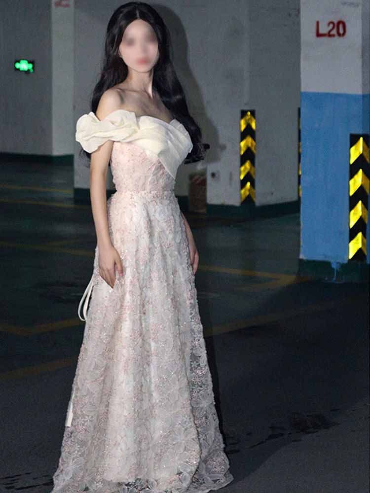 ドレス2025ハイエンドバースデープリンセススタイルホストアート試験大人のドレス