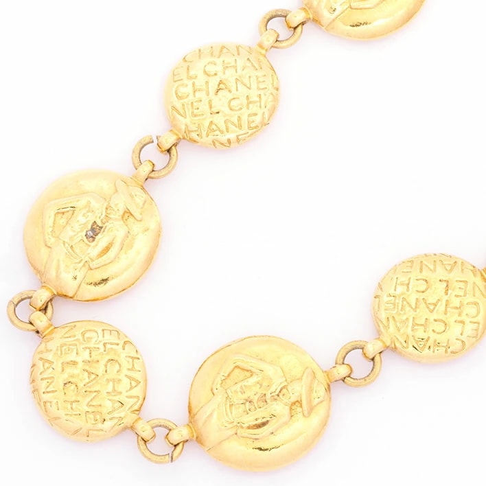 シャネル ココマドモアゼル ロゴ ラウンド コイン 【ネックレス】