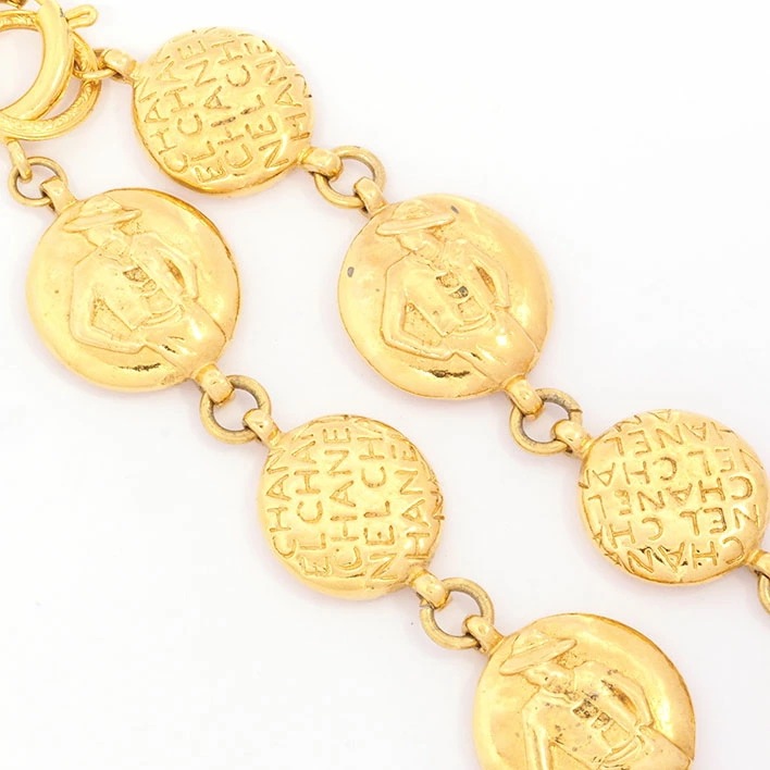 シャネル ココマドモアゼル ロゴ ラウンド コイン 【ネックレス】