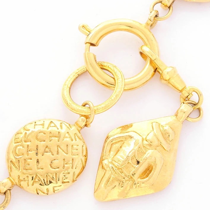 シャネル ココマドモアゼル ロゴ ラウンド コイン 【ネックレス】