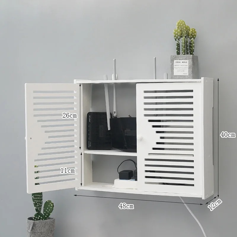 壁に取り付けられた収納棚,Wi-Fi付きワイヤレスルーター棚,ダブルレイヤー,リビングルーム用 24-39cm Deer Wifi 壁に取り付けられた収納棚,Wi-Fi付きワイヤレスルーター棚,ダブルレイヤー,リビングルーム用 24-39cm Deer Wifi