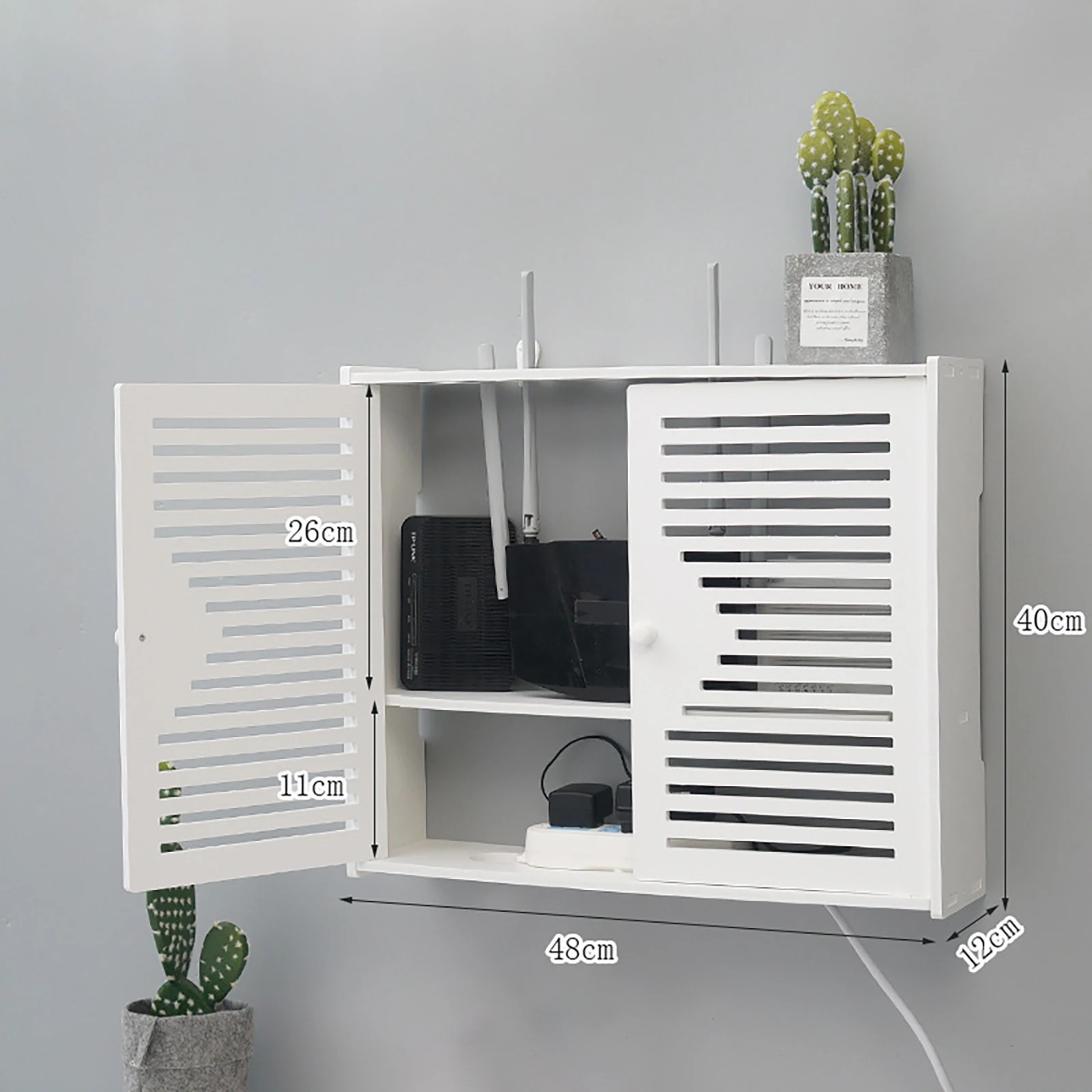 壁に取り付けられた収納棚,Wi-Fi付きワイヤレスルーター棚,ダブルレイヤー,リビングルーム用 24-39cm Deer Wifi 壁に取り付けられた収納棚,Wi-Fi付きワイヤレスルーター棚,ダブルレイヤー,リビングルーム用 24-39cm Deer Wifi