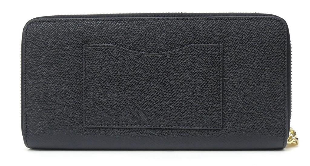 COACH ブラック レザー 長財布 F52372 COACH 財布 コーチ 長財 布 メンズ レディース ブラック 黒