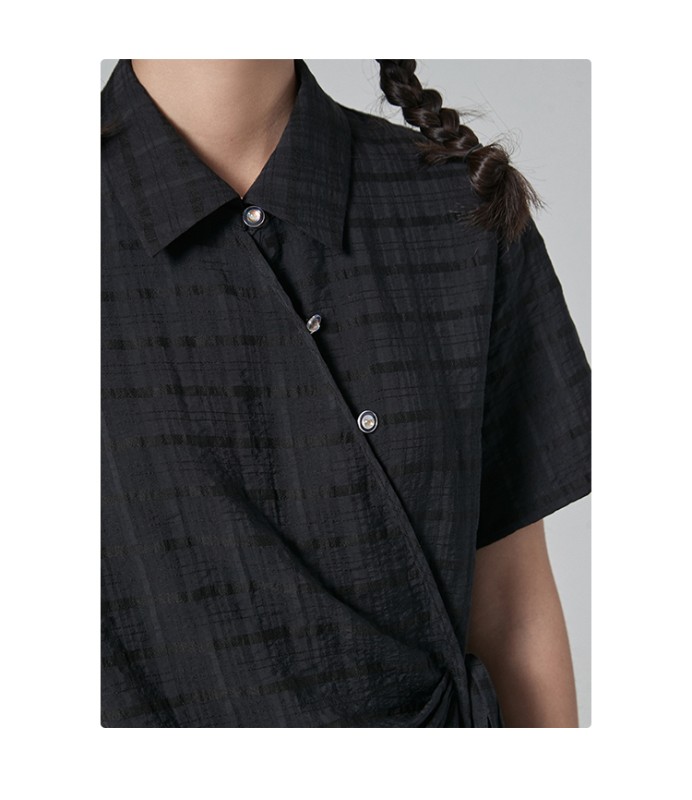 オモントエッグタルトホームレトロチェック柄ナショナルスタイル改良チャイナドレスレディース夏新作デザインシャツスカート オモントエッグタルトホームレトロチェック柄ナショナルスタイル改良チャイナドレスレディース夏新作デザインシャツスカート