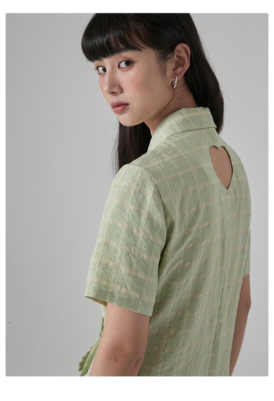 オモントエッグタルトホームレトロチェック柄ナショナルスタイル改良チャイナドレスレディース夏新作デザインシャツスカート オモントエッグタルトホームレトロチェック柄ナショナルスタイル改良チャイナドレスレディース夏新作デザインシャツスカート