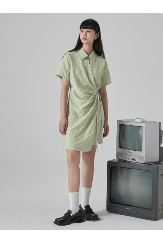 オモントエッグタルトホームレトロチェック柄ナショナルスタイル改良チャイナドレスレディース夏新作デザインシャツスカート オモントエッグタルトホームレトロチェック柄ナショナルスタイル改良チャイナドレスレディース夏新作デザインシャツスカート