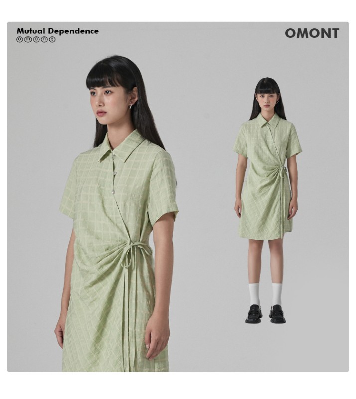 オモントエッグタルトホームレトロチェック柄ナショナルスタイル改良チャイナドレスレディース夏新作デザインシャツスカート オモントエッグタルトホームレトロチェック柄ナショナルスタイル改良チャイナドレスレディース夏新作デザインシャツスカート