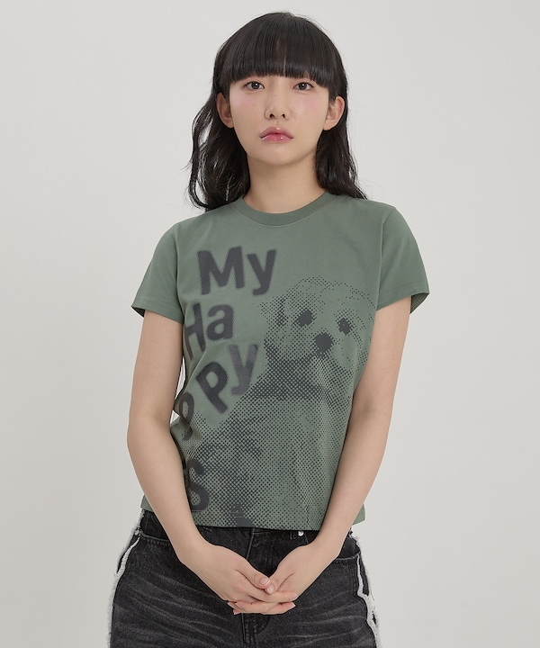ラウンドネック プリント Ｔシャツ ワイド ヒップホップ 10959 ユニセックス Tシャツ 半袖 ラウンドネック バックプリント