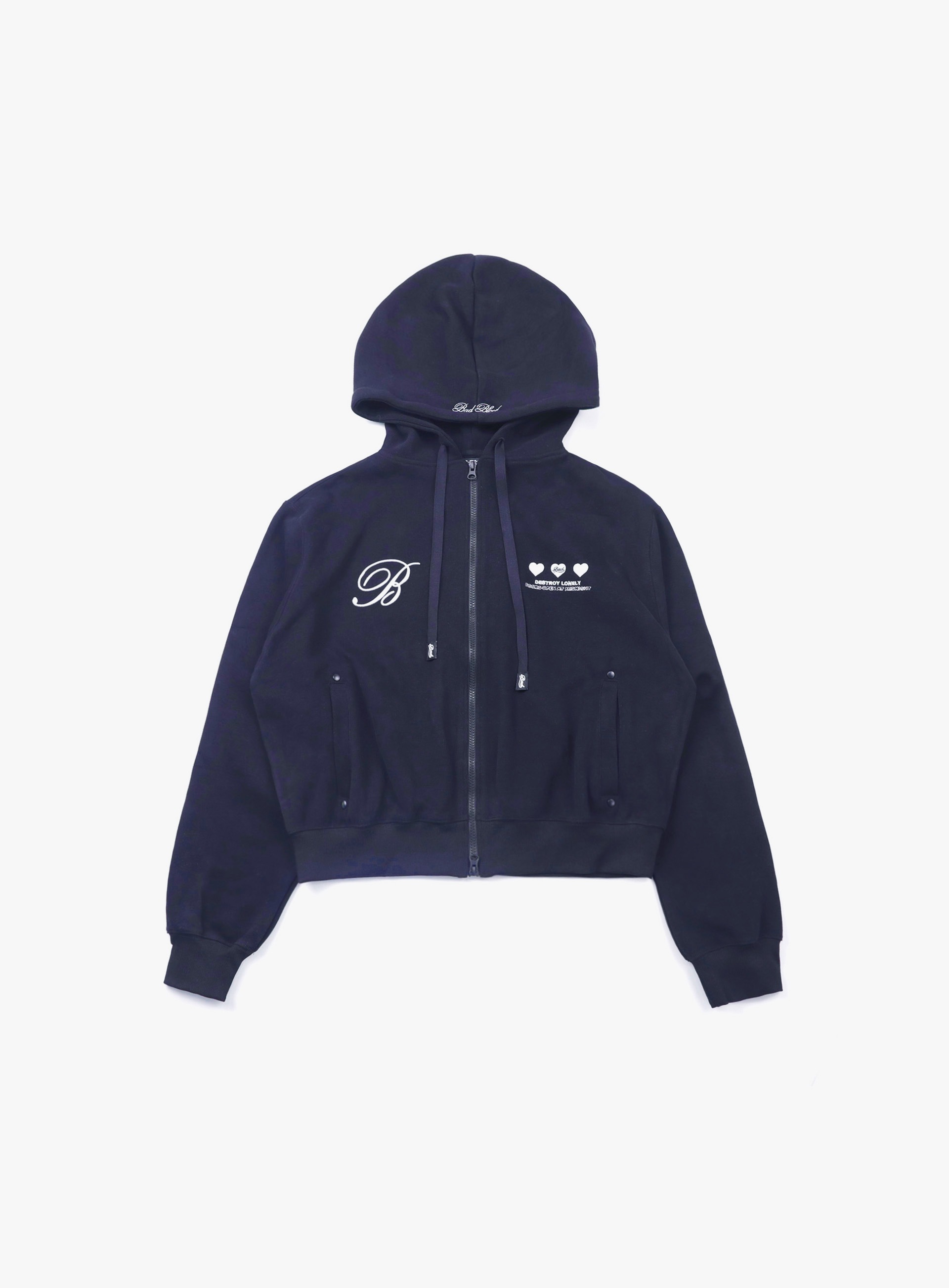 [男女共用] BADBLOOD★Classic LOGO Hood Zip-Up★ジップアップ ◇24AW BADBLOOD Classic Logo Hood Zip-Up/4色◇ (BADBLOOD