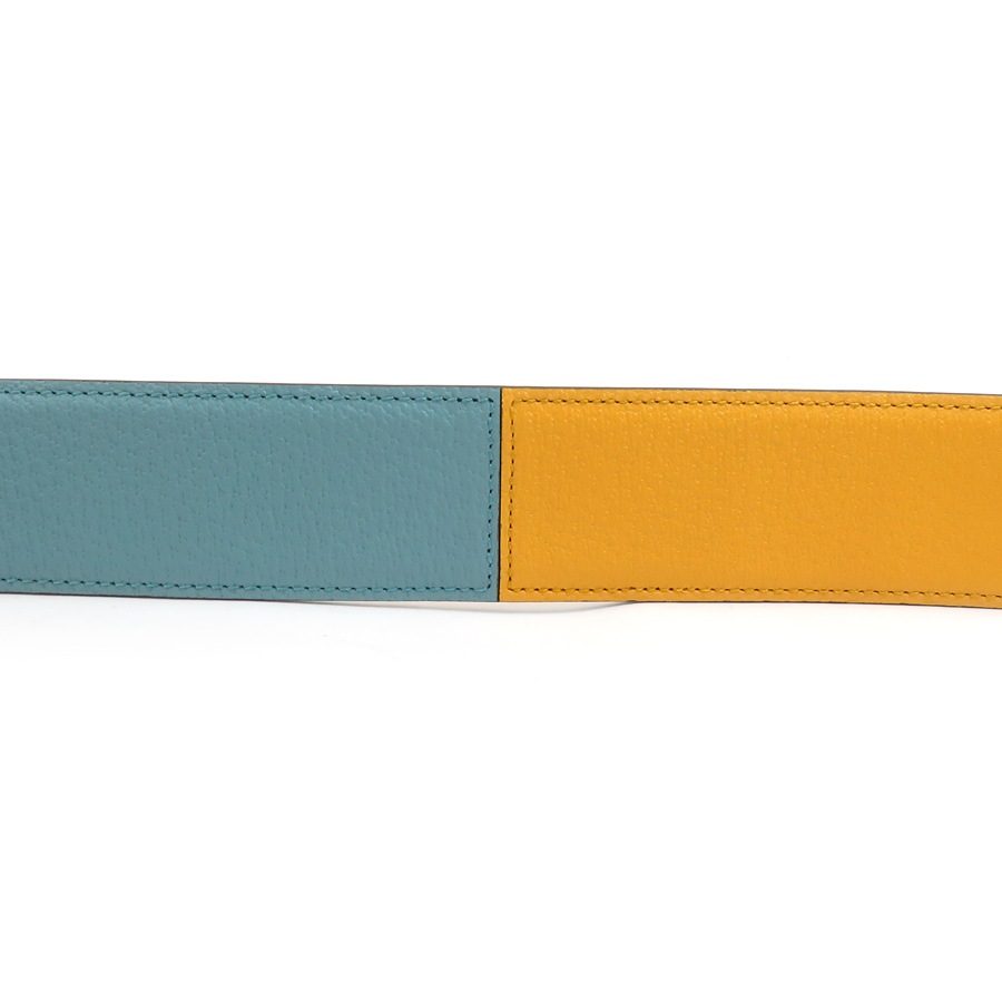 グッチ GUCCI ベルト レザー ライトブルー×イエロー ユニセックス 709954 r10613a グッチ GUCCI ベルト レザー ライトブルー×イエロー ユニセックス 709954 r10613a