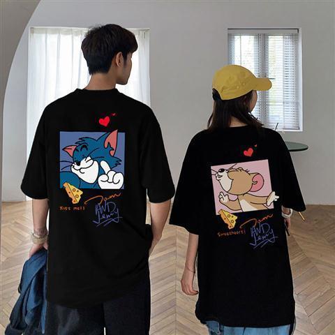 ねずみカップルコーデ 夏 ゆったり 5点 半袖 イン デザイン アニメ カップルコーデ Tシャツ