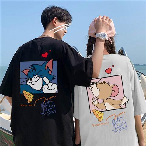 ねずみカップルコーデ 夏 ゆったり 5点 半袖 イン デザイン アニメ カップルコーデ Tシャツ