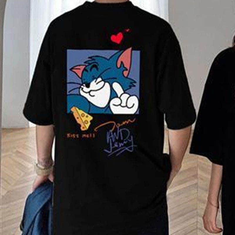 ねずみカップルコーデ 夏 ゆったり 5点 半袖 イン デザイン アニメ カップルコーデ Tシャツ