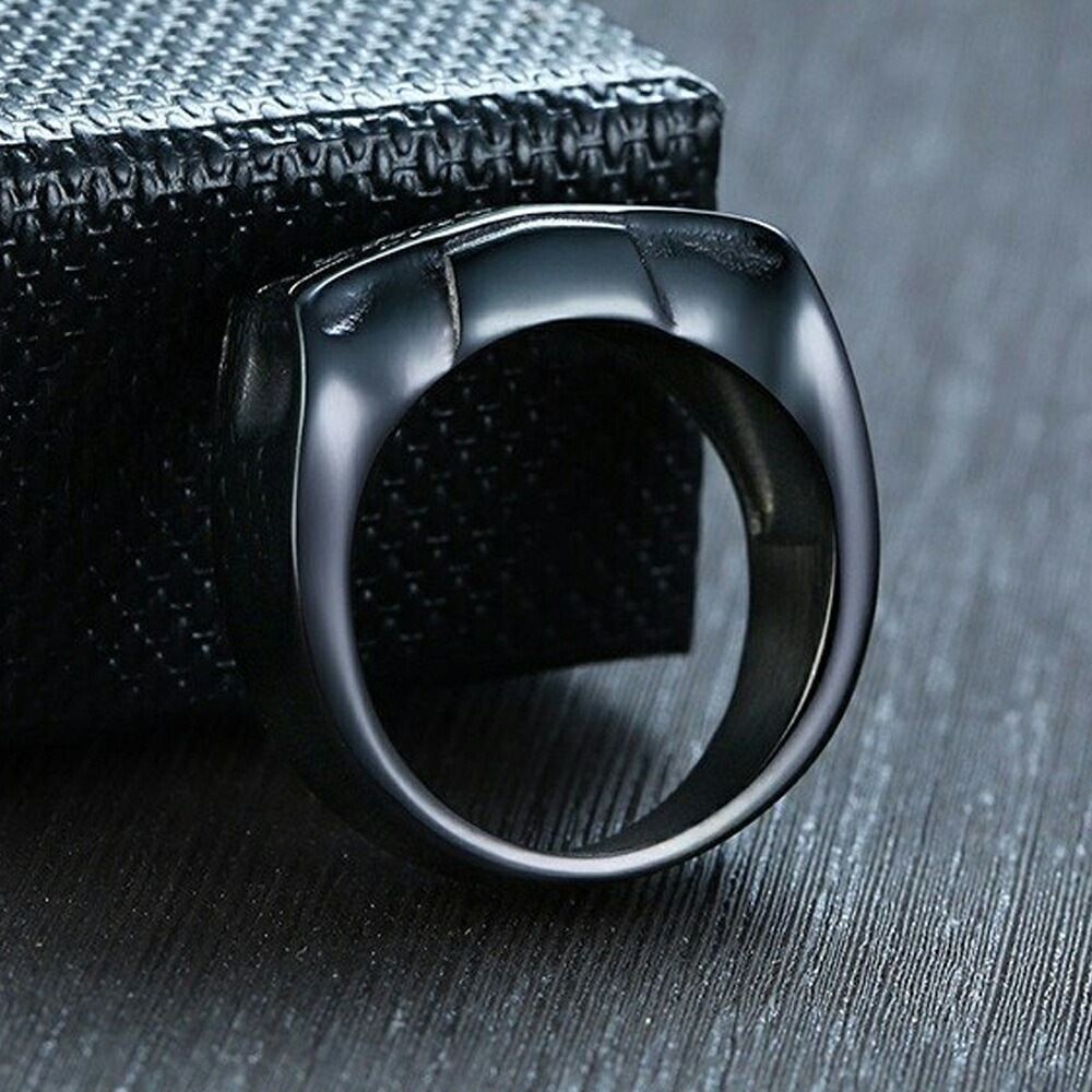 ブラック ボンネット フロントグリル リング（RHO023）指輪 29号 整備士 黒色 アメ車 立体 3D メカニック サージカルステンレス316L 男性 女性 プレゼント r0518xxxxxxxx