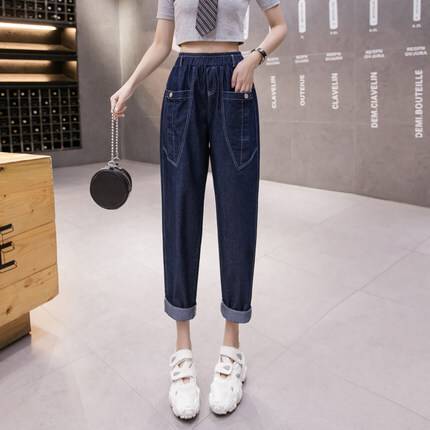 デニムパンツ 春 夏 秋 レディース ロング ブルーデニム ポケット ウエストゴム 無地 10代 20代 30代 40代 ママ 公園デビュー お出かけ デート 普段使い 休日 キャンパス アウトドア