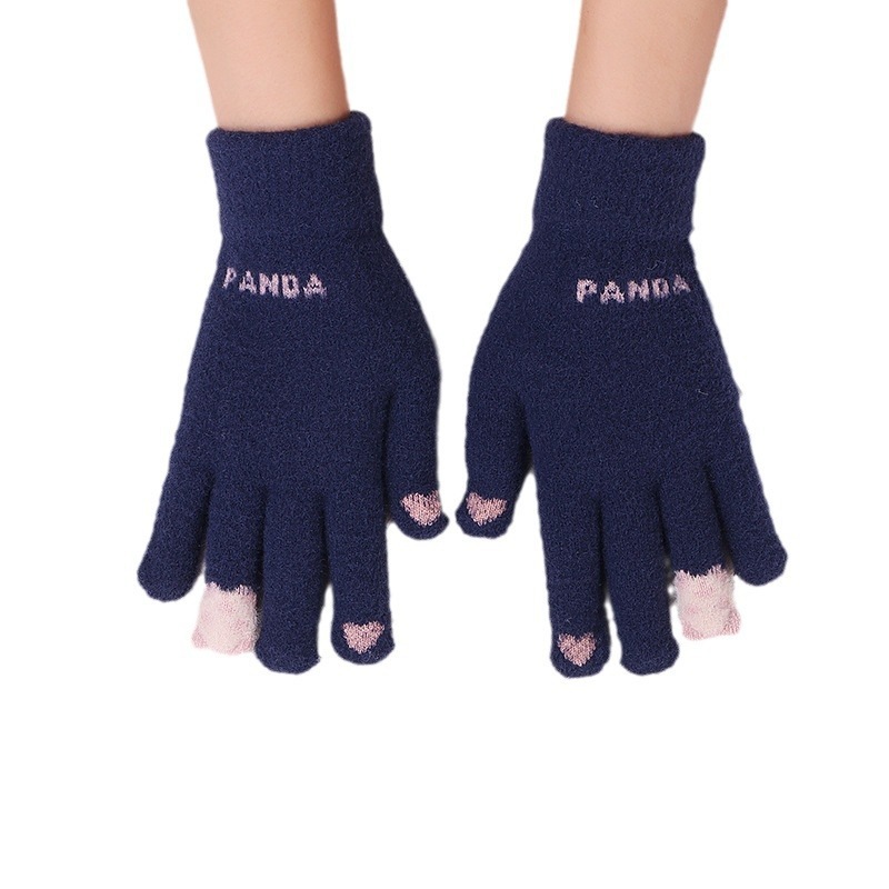 新しいスタイルのニット漫画手袋ぬいぐるみ防寒タッチスクリーン手袋女性用冬暖かいプラスベルベット厚み学生韓国スタイル手袋 新しいスタイルのニット漫画手袋ぬいぐるみ防寒タッチスクリーン手袋女性用冬暖かいプラスベルベット厚み学生韓国スタイル手袋