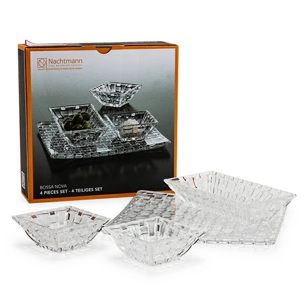 ボサノバ サービングセット 4個入 プレート / レクタングラーボウル / ディップボウル ペア ボサノバ サービングセット 4個入 プレート / レクタングラーボウル / ディップボウル ペア