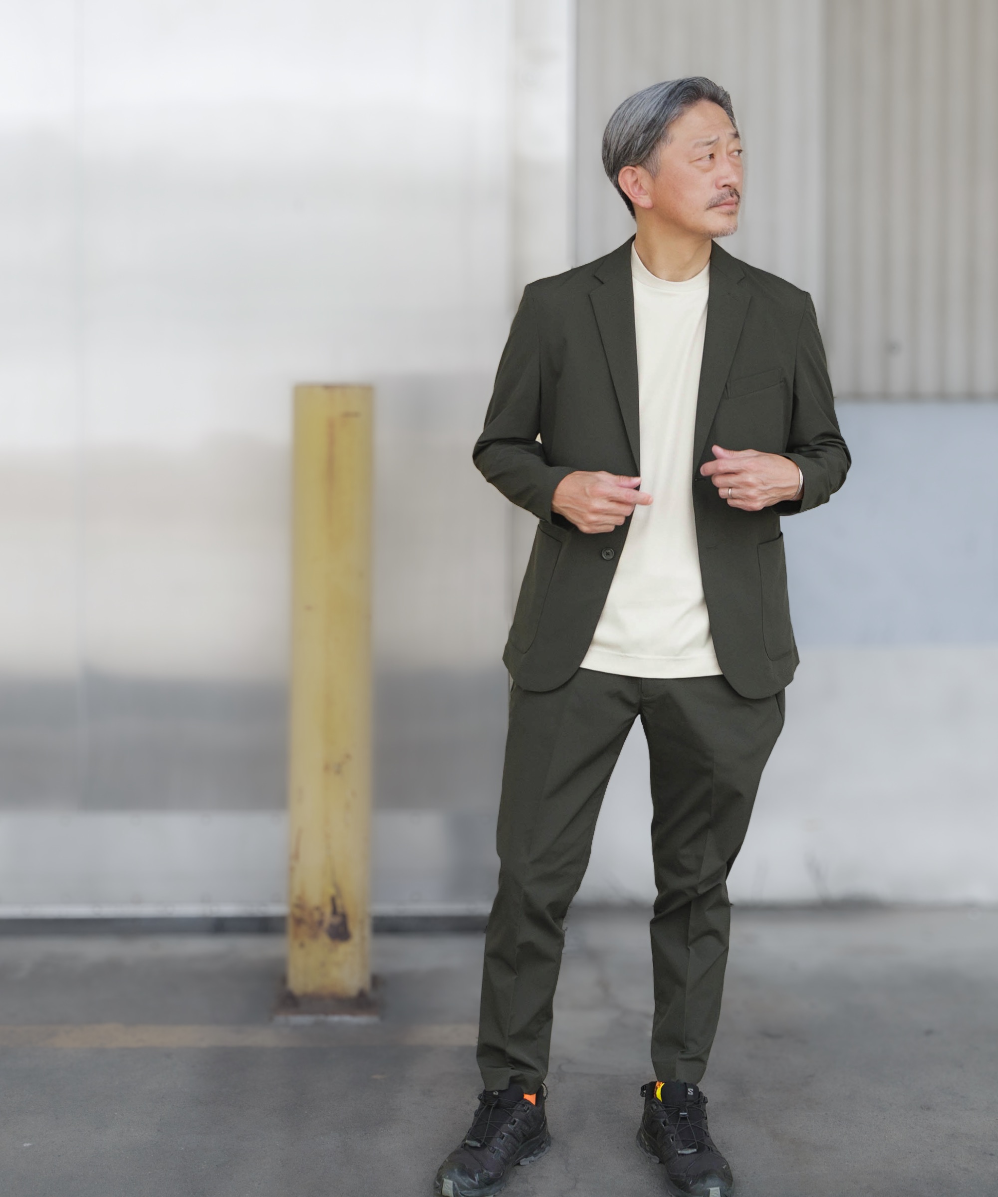 スーツ セットアップ メンズ ストレッチ 撥水 上下セット カジュアルスーツ ビジネス 通勤 M L XL LL オフィスカジュアル 婚活 デート クルージング
