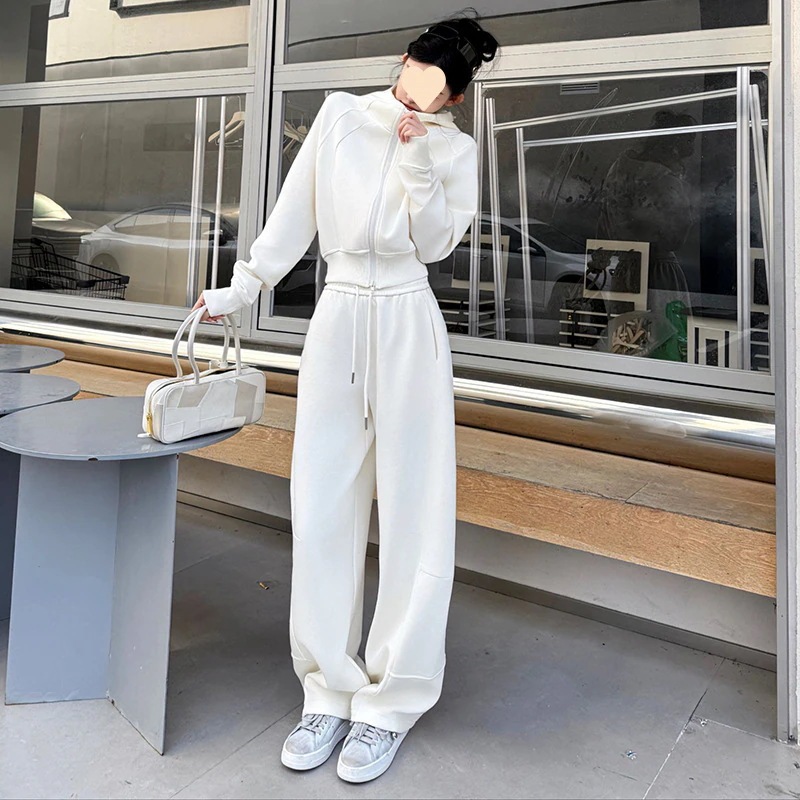 韓国 セットアップ カジュアル スポーツウェア 女性 春秋 フード付き スウェット ストレート スウェットパンツ ツーピース 韓国 セットアップ カジュアル スポーツウェア 女性 春秋 フード付き スウェット ストレート スウェットパンツ ツーピース