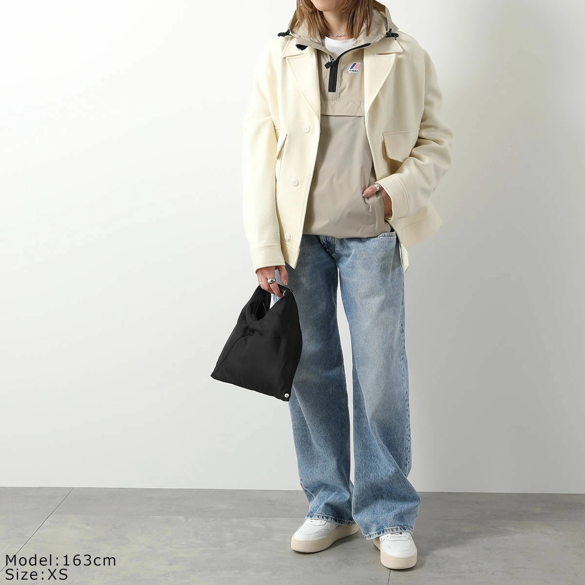 PLAY COMME des GARCONS × K-WAY プレイ コムデギャルソン ケーウェイ プルオーバー J502 レディース ナイロン アノラック ハーフジップ パーカー