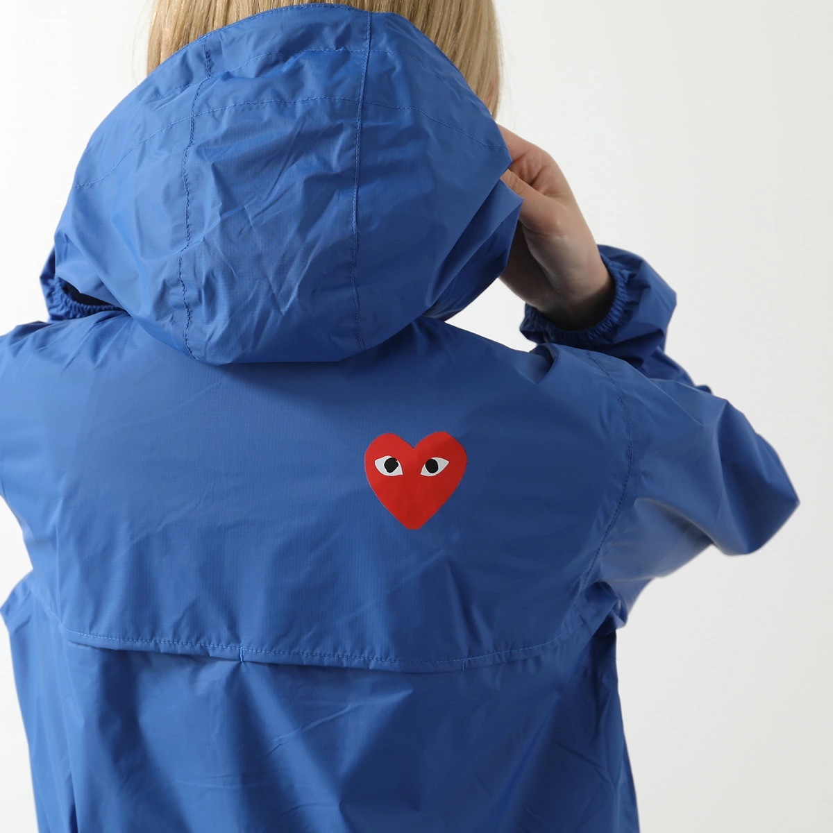 PLAY COMME des GARCONS × K-WAY プレイ コムデギャルソン ケーウェイ プルオーバー J502 レディース ナイロン アノラック ハーフジップ パーカー