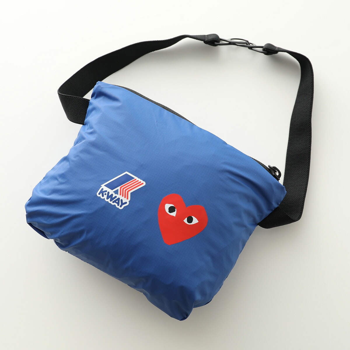 PLAY COMME des GARCONS × K-WAY プレイ コムデギャルソン ケーウェイ プルオーバー J502 レディース ナイロン アノラック ハーフジップ パーカー