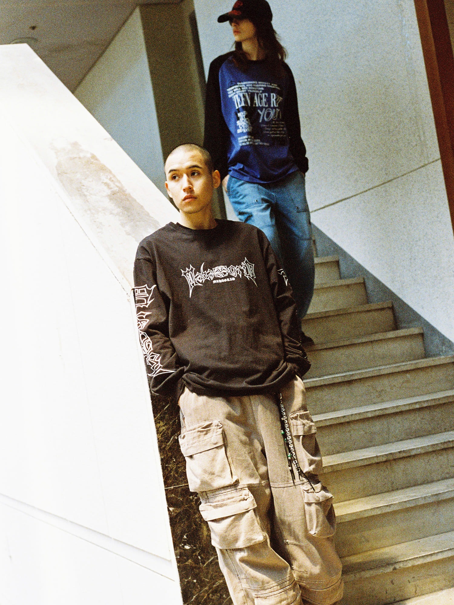 mahagrid] GOTHIC ECLIPSE LOGO LS TEE Tシャツ・カットソー