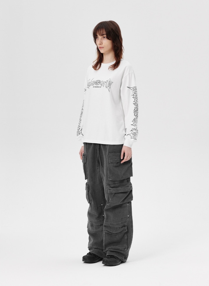 mahagrid] GOTHIC ECLIPSE LOGO LS TEE Tシャツ・カットソー